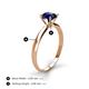 4 - Solus Round Blue Sapphire Solitaire Engagement Ring  