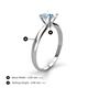 4 - Solus Round Aquamarine Solitaire Engagement Ring  