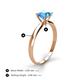 4 - Solus Round Blue Topaz Solitaire Engagement Ring  