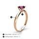 4 - Solus Round Rhodolite Garnet Solitaire Engagement Ring  