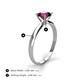 4 - Solus Round Rhodolite Garnet Solitaire Engagement Ring  