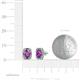 3 - Abia Amethyst and Diamond Halo Stud Earrings 