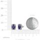 3 - Abia Iolite and Diamond Halo Stud Earrings 