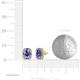 3 - Abia Tanzanite and Diamond Halo Stud Earrings 