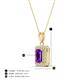 4 - Everlee 6x4 mm Emerald Cut Amethyst and Round Diamond Halo Pendant Necklace 