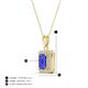 4 - Everlee 6x4 mm Emerald Cut Tanzanite and Round Diamond Halo Pendant Necklace 