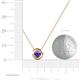 3 - Arela 4.80 mm Round Iolite Donut Bezel Solitaire Pendant Necklace 