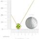 3 - Arela 4.80 mm Round Peridot Donut Bezel Solitaire Pendant Necklace 