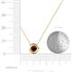 3 - Arela 4.80 mm Round Red Garnet Donut Bezel Solitaire Pendant Necklace 