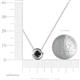 3 - Arela 4.80 mm Round Black Diamond Donut Bezel Solitaire Pendant Necklace 
