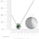 3 - Arela 4.80 mm Round Lab Created Alexandrite Donut Bezel Solitaire Pendant Necklace 