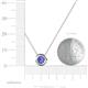 3 - Arela 4.40 mm Round Tanzanite Donut Bezel Solitaire Pendant Necklace 