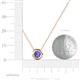 3 - Arela 4.40 mm Round Tanzanite Donut Bezel Solitaire Pendant Necklace 