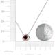 3 - Arela 4.40 mm Round Red Garnet Donut Bezel Solitaire Pendant Necklace 