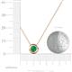 3 - Arela 4.40 mm Round Emerald Donut Bezel Solitaire Pendant Necklace 