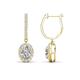 1 - Ilona Oval Cut Lab Grown Diamond and Diamond Halo Dangling Earrings 