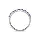5 - Iskra 1.50 mm Round Blue Sapphire and Diamond 18 Stone Wedding Band 