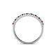 5 - Iskra 1.50 mm Round Red Garnet and Diamond 18 Stone Wedding Band 
