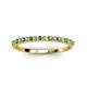 4 - Iskra 1.50 mm Round Green Garnet and Lab Grown Diamond 18 Stone Wedding Band 