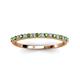 4 - Iskra 1.50 mm Round Green Garnet and Lab Grown Diamond 18 Stone Wedding Band 