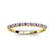 4 - Iskra 1.50 mm Round Iolite and Lab Grown Diamond 18 Stone Wedding Band 