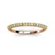 4 - Iskra 1.50 mm Round Yellow Sapphire and Lab Grown Diamond 18 Stone Wedding Band 