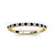 4 - Iskra 1.50 mm Round Blue Sapphire and Lab Grown Diamond 18 Stone Wedding Band 