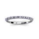 4 - Iskra 1.50 mm Round Iolite and Lab Grown Diamond 18 Stone Wedding Band 