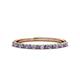 1 - Iskra 1.50 mm Round Iolite and Lab Grown Diamond 18 Stone Wedding Band 