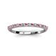 4 - Iskra 1.50 mm Round Rhodolite Garnet and Lab Grown Diamond 18 Stone Wedding Band 