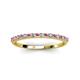 4 - Iskra 1.50 mm Round Rhodolite Garnet and Lab Grown Diamond 18 Stone Wedding Band 