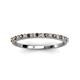 4 - Iskra 1.50 mm Round Smoky Quartz and Lab Grown Diamond 18 Stone Wedding Band 