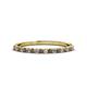 1 - Iskra 1.50 mm Round Smoky Quartz and Lab Grown Diamond 18 Stone Wedding Band 
