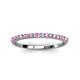 4 - Iskra 1.50 mm Round Pink Sapphire and Lab Grown Diamond 18 Stone Wedding Band 