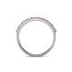 5 - Iskra 1.50 mm Round Pink Sapphire and Lab Grown Diamond 18 Stone Wedding Band 