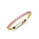 2 - Iskra 0.23 ctw Pink Tourmaline Round (1.50 mm) 18 Stone Wedding Band 