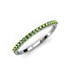2 - Iskra 0.28 ctw Green Garnet Round (1.50 mm) 18 Stone Wedding Band 