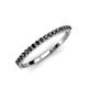 2 - Iskra 0.28 ctw Black Diamond Round (1.50 mm) 18 Stone Wedding Band 