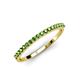 2 - Iskra 0.28 ctw Green Garnet Round (1.50 mm) 18 Stone Wedding Band 