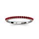 3 - Iskra 0.28 ctw Red Garnet Round (1.50 mm) 18 Stone Wedding Band 