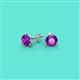 2 - Pema 4mm (0.40 ctw) Amethyst Martini Solitaire Stud Earrings 