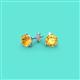 2 - Pema 4mm (0.40 ctw) Citrine Martini Solitaire Stud Earrings 