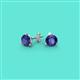 2 - Pema 4mm (0.40 ctw) Iolite Martini Solitaire Stud Earrings 