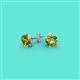 2 - Pema 4mm (0.63 ctw) Peridot Martini Solitaire Stud Earrings 