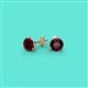 2 - Pema 4mm (0.63 ctw) Red Garnet Martini Solitaire Stud Earrings 