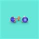 2 - Pema 4mm (0.48 ctw) Tanzanite Martini Solitaire Stud Earrings 