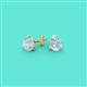 2 - Pema 4mm (0.44 ctw) Aquamarine Martini Solitaire Stud Earrings 
