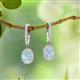 2 - Ilona Oval Cut Aquamarine and Diamond Halo Dangling Earrings 