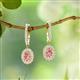 2 - Ilona Oval Cut Morganite and Diamond Halo Dangling Earrings 