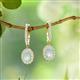 2 - Ilona Oval Cut Opal and Diamond Halo Dangling Earrings 
